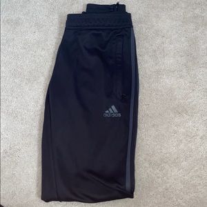 men's black adidas soccer pants small